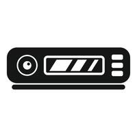 Modern car radio playing music displaying information vector