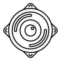 Round web camera is recording video content vector