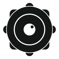 Round web camera showing recording light icon vector