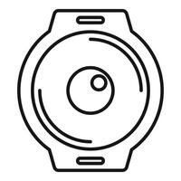 Line icon of a smartwatch, suggesting taking a photo vector