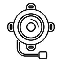 Round web camera connecting with cable on white background vector