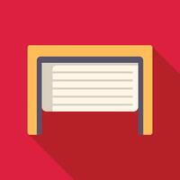 Automatic garage door closing on red background vector