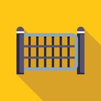 Metal barrier gate closing access to private property vector