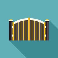 Golden gate providing security and increasing curb appeal vector