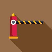 Automatic barrier gate closing access to parking lot vector