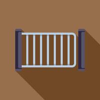 Pedestrian metal turnstile gate access control pointing up limiting entrance vector