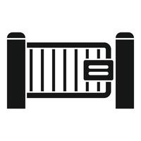 Automatic pedestrian entrance gate allowing access to public transportation vector