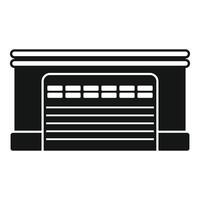 Large automatic garage door closing in modern style vector