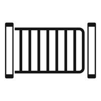 Metal barrier controlling access to restricted area vector