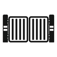 Sliding automatic double gate closing system vector