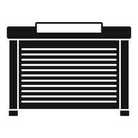 Garage door protecting building at night from burglars vector