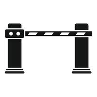 Automatic car barrier limiting access to private property vector