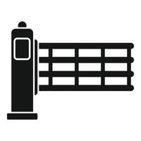 Automatic barrier gate closing access icon vector