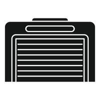 Simple icon of an automatic garage door being closed vector
