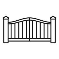 Simple line icon of an automatic gate closing vector