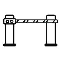 Automatic barrier gate allowing access to parking lot vector