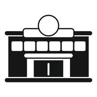 Big supermarket building with round signboard for advertising vector
