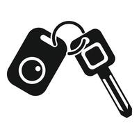 Car key with remote control keychain is hanging and waiting to be used vector