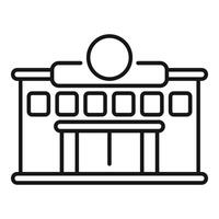 Parliament building with columns and big entrance icon vector