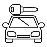 Car key unlocking vehicle access and transportation vector