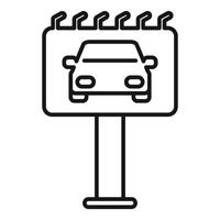 Billboard showing new car model advertisement on highway vector