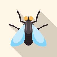 House fly spreading germs with its wings wide open vector