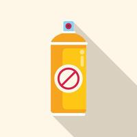 Yellow spray can showing stop sign prohibiting use vector
