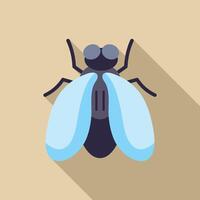 House fly spreading germs with blue wings open wide vector