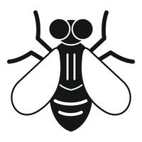 Black fly insect spreading germs icon simple style vector