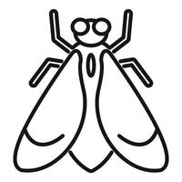 Big fly insect spreading wings icon thin line vector