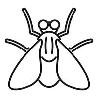 Housefly insect spreading germs with its tiny hairs icon vector