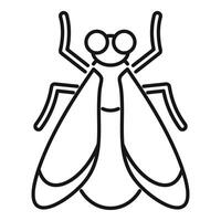 Big eyed fly spreading its wings icon design vector