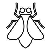 Big housefly spreading its wings on white background vector