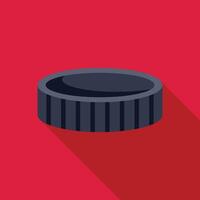 Camera lens filter lying on red background vector