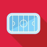 Minimalist football soccer pitch field top view with long shadow vector