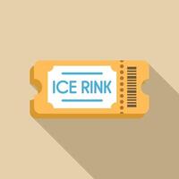Ice rink ticket admitting access for skating vector