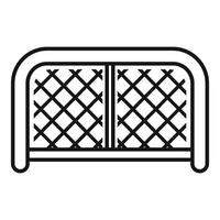 Empty soccer goal is waiting for the ball to hit the net vector