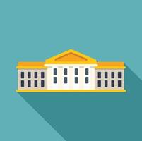 Government building facade featuring columns and windows vector