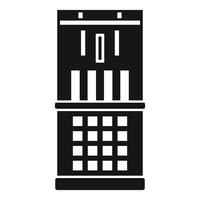 Big city building with square windows is reaching for the sky vector