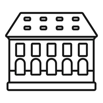 Big classic building facade with columns and windows vector