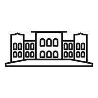 Big parliament building icon, thin line style vector