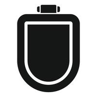 Black urinal icon showing restroom and toilet vector