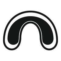 Boxing mouth guard protecting teeth icon simple style vector