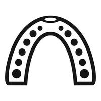 Flexible nylon denture base for making removable dentures vector