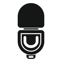 Studio microphone is recording audio sound wave icon vector