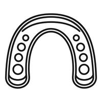 Horseshoe icon, outline style, representing protection and luck vector