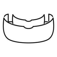 Vampire bite mouth with fangs showing line icon vector