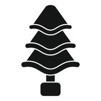 Simple vector icon of a christmas tree in a pot