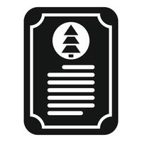 Christmas card design featuring festive tree icon and blank lines for personalized message vector