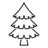 Simple line drawing of a coniferous tree for christmas design vector